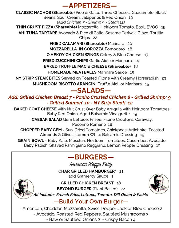 Pete's Tavern Menu - Image 2