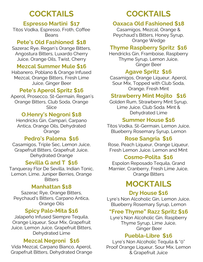 Pete's Tavern Menu - Image 3